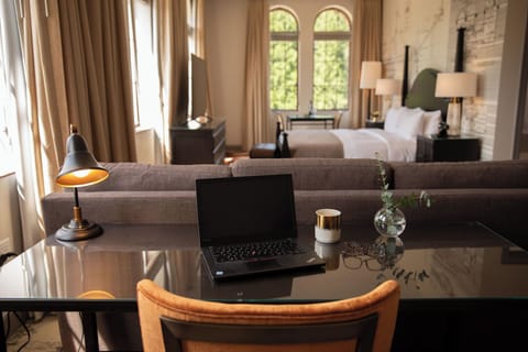 Premium bedding, down comforters, pillowtop beds, in-room safe