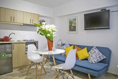 Living Area of Cozy Studio for 4,Areopoli,Mani,Near Amenities & Beaches