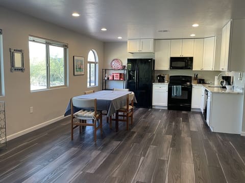 Dining area and kitchen