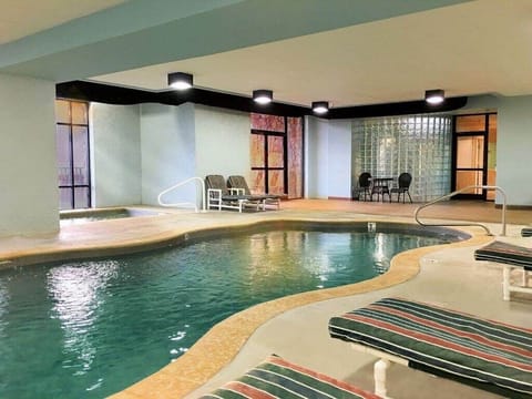 Indoor pool and hot tub are open 365 10AM-10PM
