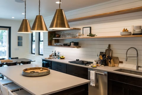 Kitchen, bar, dining