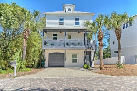 Family-friendly vacation home in Panama City Beach. Features a covered balcony, garage, and easy beach access. Sleeps 8.