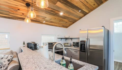 The kitchen has everything you'll need during your stay.