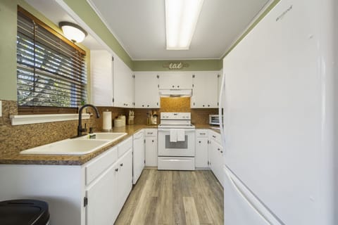 The kitchen is stocked with all the essentials.