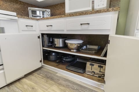 All the essentials plus small appliances and more are available. 