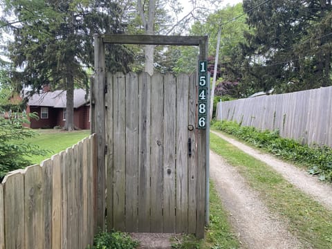 Beach access gate located down the block