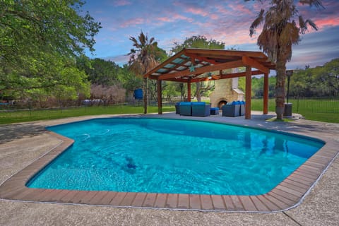 Relaxing private swimming pool