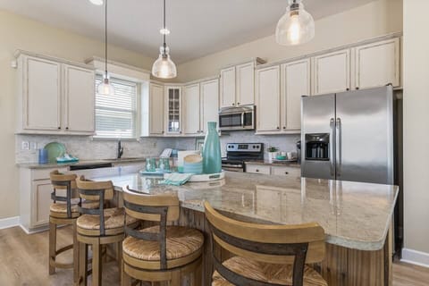 Fully equipped kitchen with modern appliances
