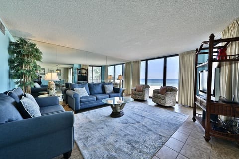 Gulf front living room.