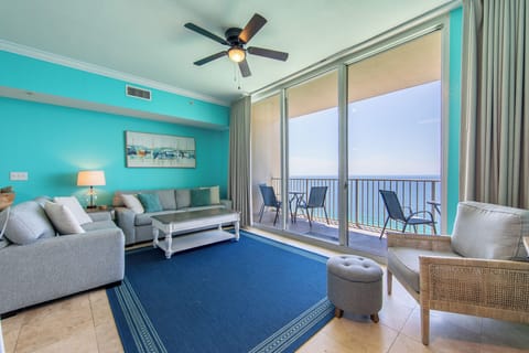 Gulf front living room.