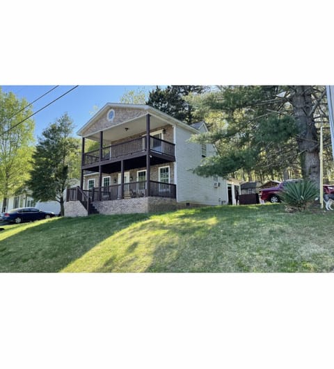 Unique two story house with two front porches.