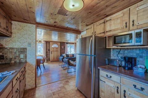 The quintessential cabin kitchen is fully stocked with EVERYTHING you'll need to prepare a meal