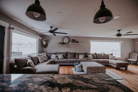 Spacious open kitchen/living