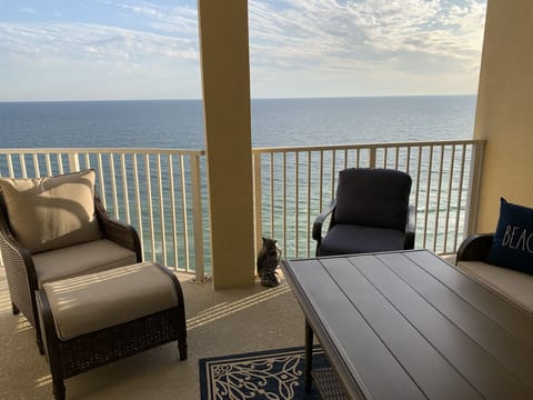Amazing ocean views from the oversized balcony