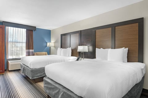 Standard Room, 2 Queen Beds, Non Smoking | Premium bedding, down comforters, desk, laptop workspace
