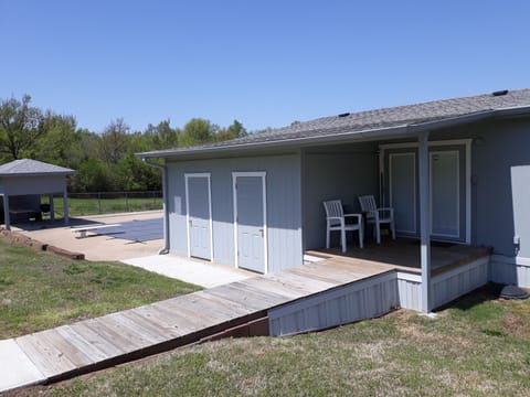 south side porch and entrance.