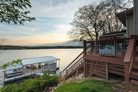 Looking down at the dock