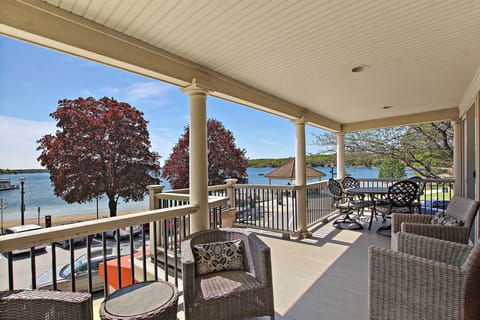 Great view of the lake from the balcony.
