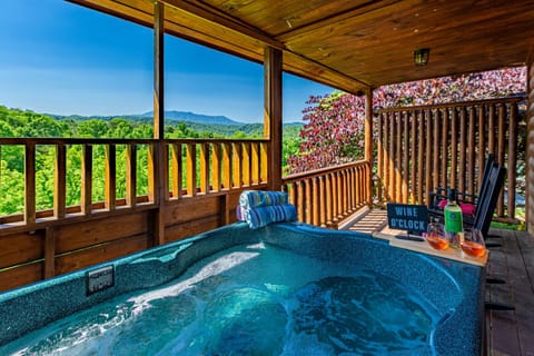 Relax in the Hot Tub up above the trees!