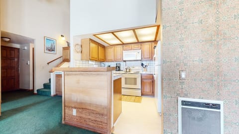 Indoors, Floor, Flooring, Kitchen, Refrigerator