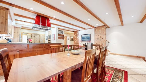 Indoors, Furniture, Table, Hardwood, Dining Room