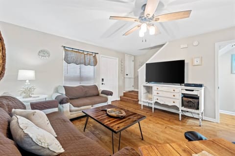 living room with smart TV