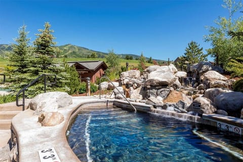 One of the grotto style hot tubs