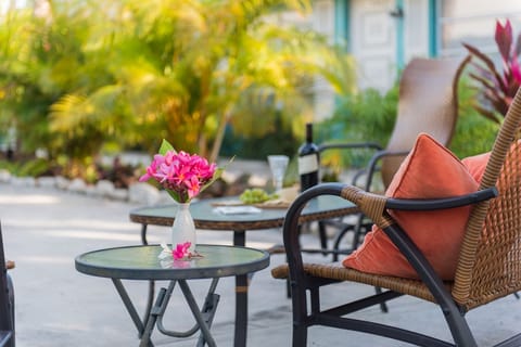 Palm Court Villas private outdoor seating where you can relax and enjoy