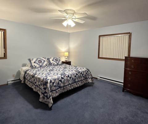 Master Bedroom with King bed and ensuite bathroom.