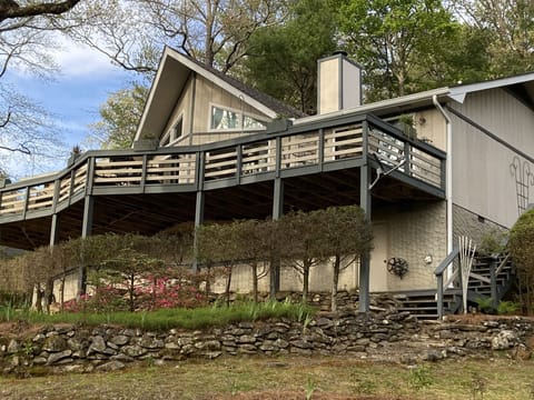 View from the road below