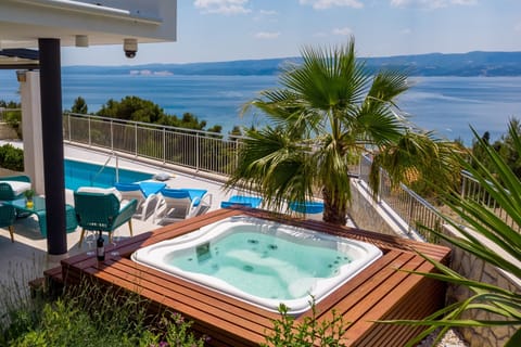 NEW! Seaview Villa Marija with heated private pool, jacuzzi, 4 en-suite bedrooms