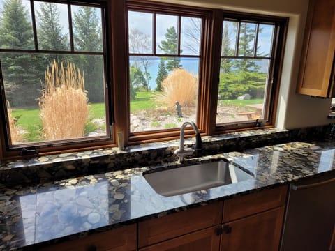 Kitchen view of Lake Michigan