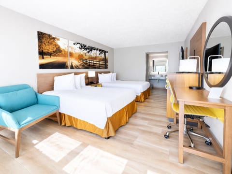 Room, 2 Double Beds, Non Smoking | Desk, blackout drapes, free cribs/infant beds, free WiFi