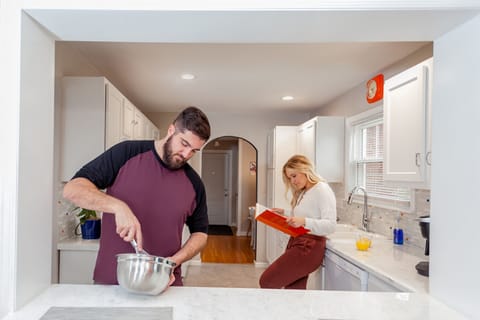 All you need is a vintage cook book and some ingrediants to bake some lasting memories in this Bowling Green, Ohio vacation home! Whether you are making breakfast or baking a special treat of cookies, this Bowling Green, Ohio kitchen is prepared.