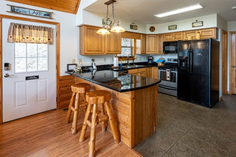 Just to the left of the Kitchen is access to the top deck