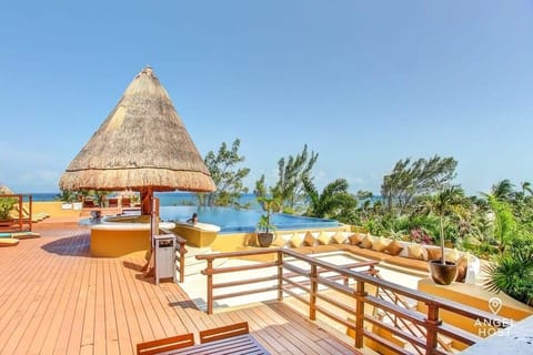 The rooftop pool area is stunning all around!