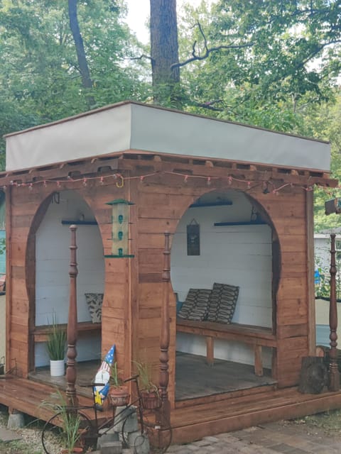 Japanese serenity room with live roof.