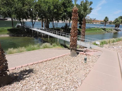 Foot bridge to privately leased island