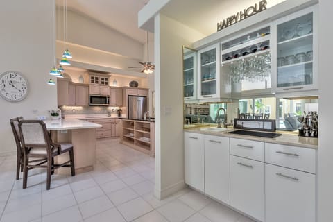 Wet bar in the living area