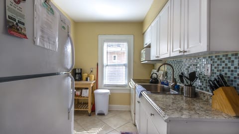 Bright natural light and all the cookware you need.