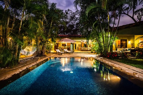 Twilight poolside
