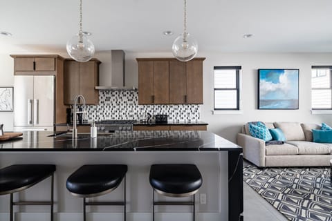 Plenty of cook space on the kitchen island.