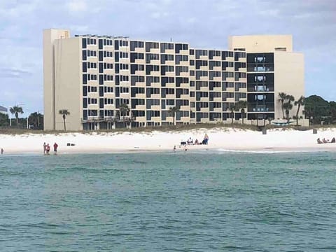 View of condos from the water