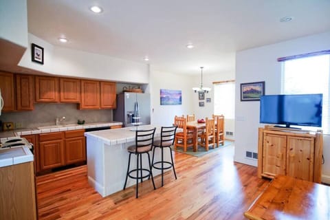 The open space of the first floor allows for everyone to feel together.