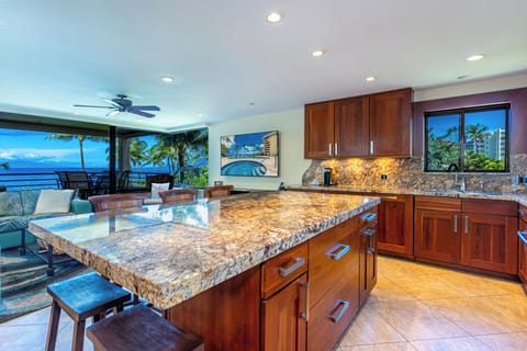 Kitchen/Living with views to the ocean
