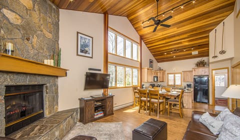 Open Living Area with Fireplace