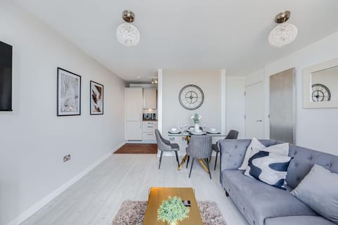 Open plan living room and dining area