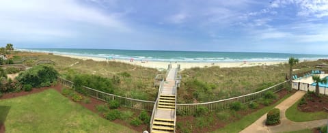 View from SouthPointe Villas stairway, showing the boardwalk over the dunes