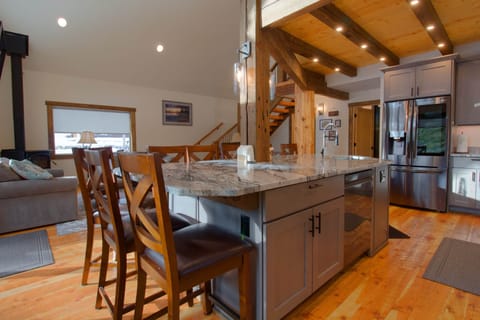 Stainless appliances and open living