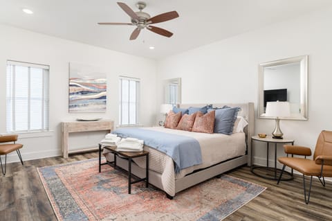 Spacious Master bedroom with King size bed and ensuite bathroom.